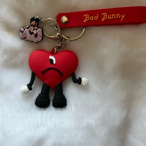 3pc Cartoon Bad Bunny Keychain - Picture 10 of 11